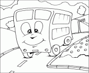 Coloriage dessin bus enfant 27