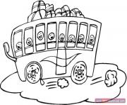 Coloriage dessin bus enfant 47