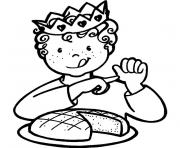 Coloriage enfant galette des rois