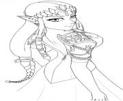 Coloriage dessin zelda 77