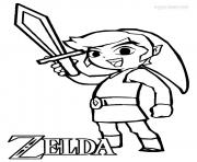 Coloriage dessin zelda 6