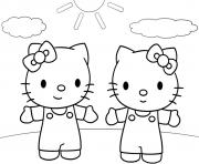 Coloriage dessin hello kitty 119