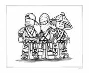 Coloriage Ninjago equipe de trois portrait