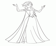 Coloriage reine des neiges dessin elsa