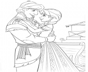 Coloriage reine des neiges amour anna kristoff