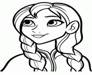 Coloriage reine des neiges dessin portrait