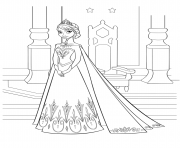 Coloriage reine des neiges elsa disney