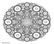 Coloriage difficile adulte mandala rond