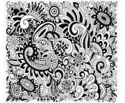 Coloriage difficile adulte fleurs