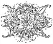 Coloriage difficile mandala adulte