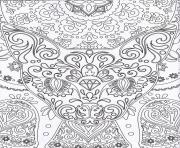 Coloriage dessin chat mandala adulte difficile