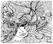 Coloriage diffile femme adulte