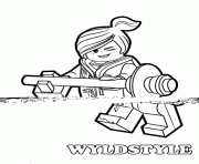 Coloriage wyldstyle lego girl