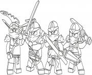 Coloriage lego ninjago team