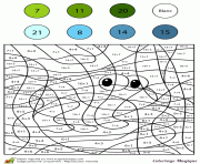 Coloriage magique addition 21