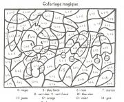 Coloriage magique addition 22