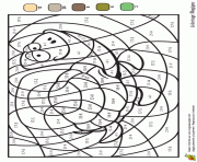 Coloriage magique soustraction 8