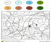 Coloriage magique soustraction 110