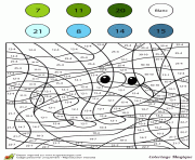 Coloriage magique soustraction 81