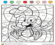 Coloriage magique soustraction 9