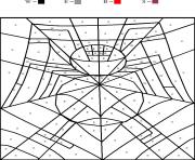 Coloriage magique araignee spider