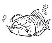 Coloriage poisson lanterne