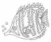 Coloriage poisson davril 60