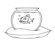 Coloriage aquarium poisson