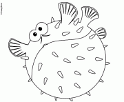 Coloriage poisson Boule