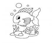 Coloriage poisson rouge