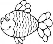 Coloriage simple poisson avril