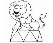 Coloriage cirque lion