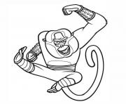 Coloriage kung fu panda maitre singe