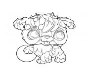 Coloriage pet shop lion