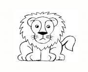 Coloriage lion rigolo