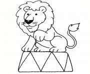 Coloriage lion cirque