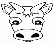 Coloriage tete de vache