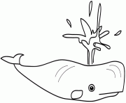 Coloriage baleine crache de l eau