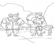 Coloriage zootopie arrestation monsieur le maire