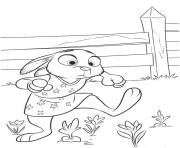 Coloriage zootopie attention fleurs carottes toxiques