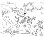 Coloriage zootopie enregistreur carotte de judy