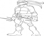 Coloriage tortue ninja 4