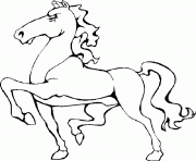 Coloriage un cheval qui a une fiere allure