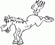 Coloriage cheval de cartoon