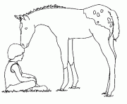 Coloriage un cheval avec des taches