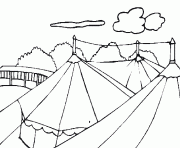 Coloriage cirque chapiteau