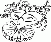 Coloriage carnaval visage masque