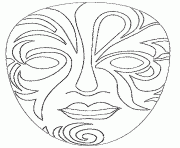 Coloriage carnaval joli masque pour le visage