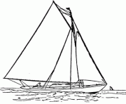 Coloriage bateau voilier