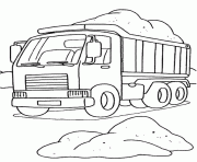 Coloriage camion de terre